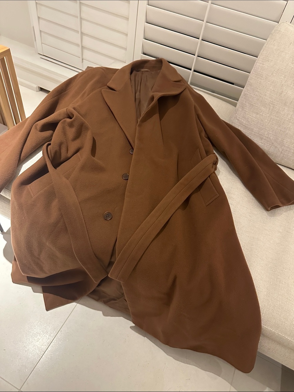 Women's Brown Belted Trench Coat